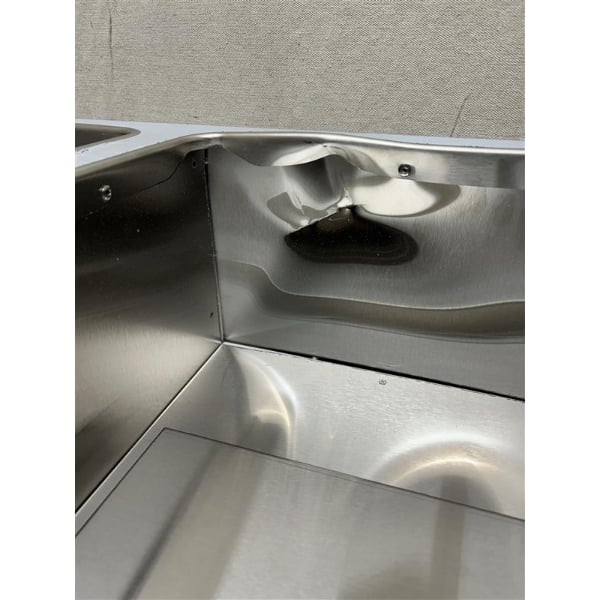 Scratch and Dent ServIt GST-4WE-NG Four Pan Open Well Natural Gas Steam Table with Undershelf - 14,000 BTU