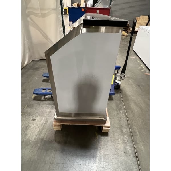 Scratch and Dent Regency 74" Standard Stainless Steel Portable Bar with Two Removable Speed Rails, Ice Bin, and Removable Ice Bin Cover