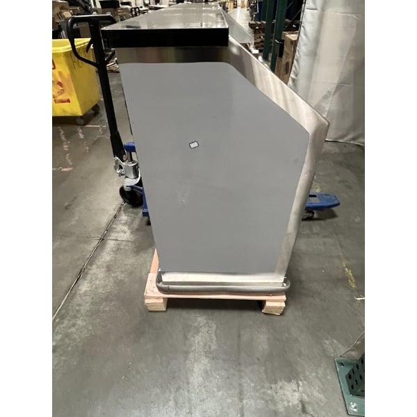 Scratch and Dent Regency 74" Standard Stainless Steel Portable Bar with Two Removable Speed Rails, Ice Bin, and Removable Ice Bin Cover