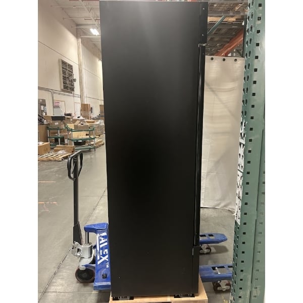 Scratch and Dent Avantco GDC-40-HC 48" Black Swing Glass Door Merchandiser Refrigerator with LED Lighting