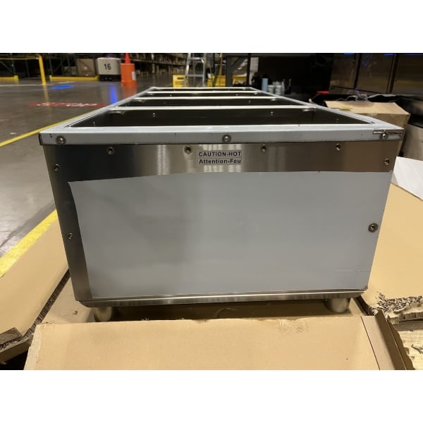 Scratch and Dent ServIt Four Pan Open Well Electric Steam Table with Adjustable Undershelf - 120V, 2000W