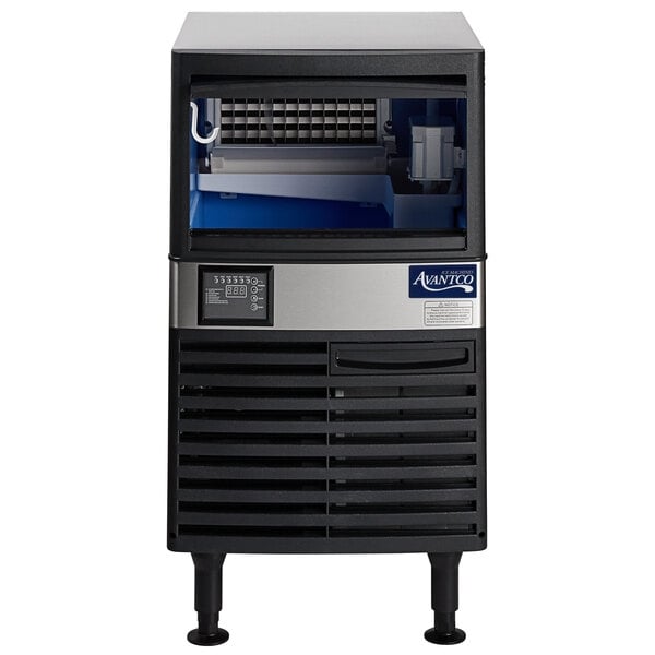 Scratch and Dent Avantco Ice UC-F-120-A 19" Air-Cooled Undercounter Full Cube Ice Machine with 40 lb. Storage Bin- 129 lb., 115V