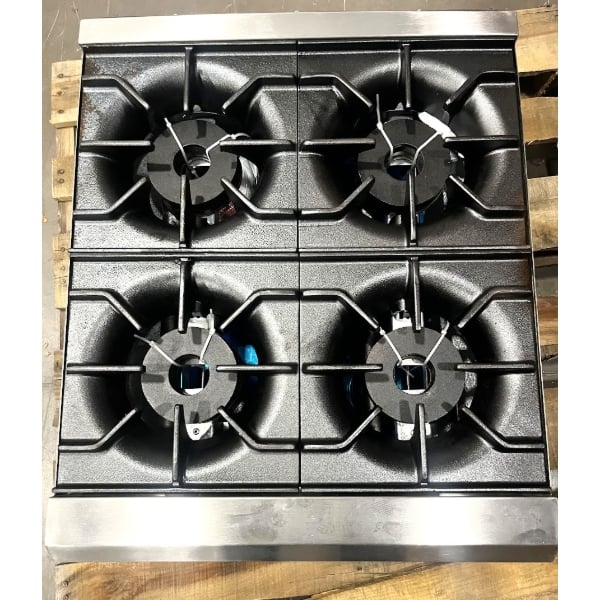 Scratch and Dent Avantco Chef Series CAG-R-4-24 24" 4 Burner Gas Countertop Range - 100,000 BTU