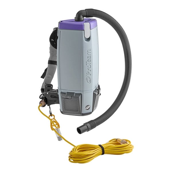 Scratch and Dent ProTeam 107744 Super Coach Pro 10 Qt. Backpack Vacuum with 101338 Two-Piece Wand and 107016 Xover Floor Tool - 120V
