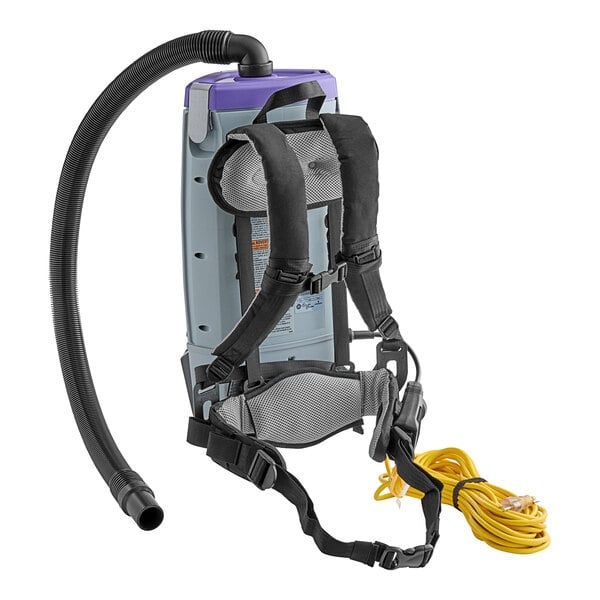 Scratch and Dent ProTeam 107744 Super Coach Pro 10 Qt. Backpack Vacuum with 101338 Two-Piece Wand and 107016 Xover Floor Tool - 120V