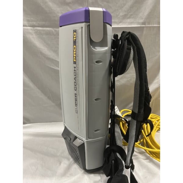 Scratch and Dent ProTeam 107744 Super Coach Pro 10 Qt. Backpack Vacuum with 101338 Two-Piece Wand and 107016 Xover Floor Tool - 120V