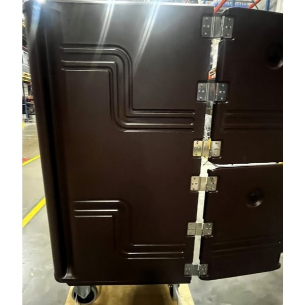 Scratch and Dent Cambro 1826DTC131 Camcart® Dark Brown Double Compartment Tray and Sheet Pan Carrier