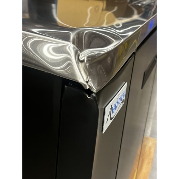 Scratch and Dent Avantco UDD-2-HC Triple Tap Kegerator Beer Dispenser - Black, (2) 1/2 Keg Capacity