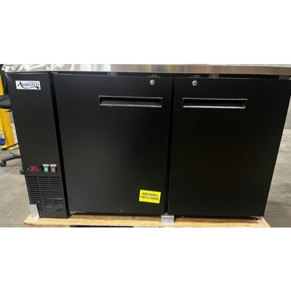 Scratch and Dent Avantco UDD-2-HC Triple Tap Kegerator Beer Dispenser - Black, (2) 1/2 Keg Capacity