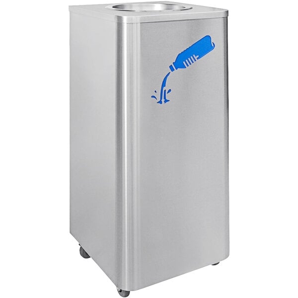 Scratch and Dent Ex-Cell Kaiser LD-10 SS 10 Gallon Stainless Steel Rectangular Liquids Disposal Receptacle