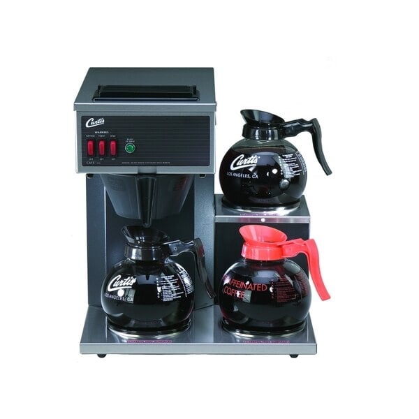 Scratch and Dent Curtis CAFE3DB10A000 12 Cup Pourover Coffee Brewer with 1 Upper and 2 Lower Warmers - 120V