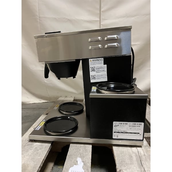 Scratch and Dent Curtis CAFE3DB10A000 12 Cup Pourover Coffee Brewer with 1 Upper and 2 Lower Warmers - 120V