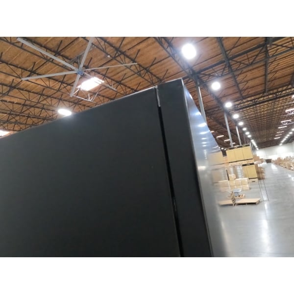 Scratch and Dent Avantco GDC-23-HC 28 3/8" Black Swing Glass Door Merchandiser Refrigerator with LED Lighting