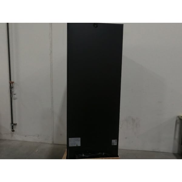 Scratch and Dent Avantco GDC-23-HC 28 3/8" Black Swing Glass Door Merchandiser Refrigerator with LED Lighting