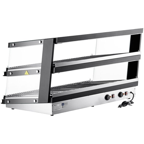 Scratch and Dent ServIt OAM-138D 48" Full Service Slanted 2-Shelf Countertop Heated Display Merchandiser - 1860W, 120V