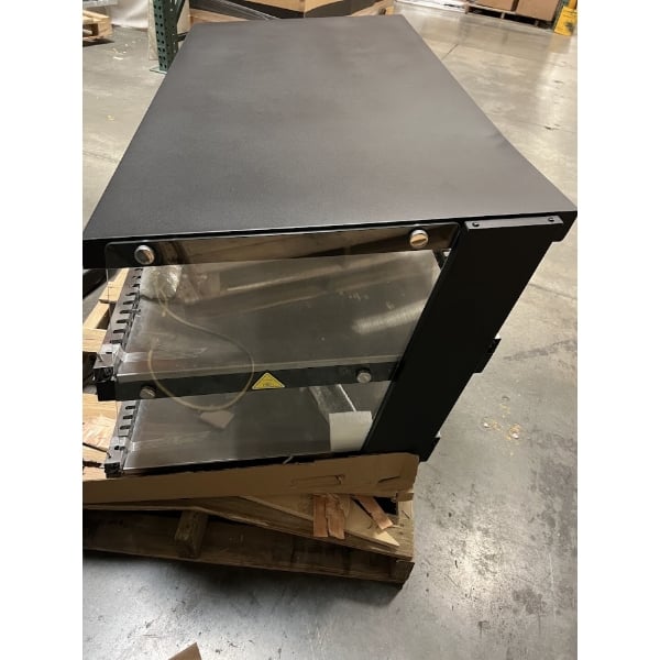 Scratch and Dent ServIt OAM-138D 48" Full Service Slanted 2-Shelf Countertop Heated Display Merchandiser - 1860W, 120V