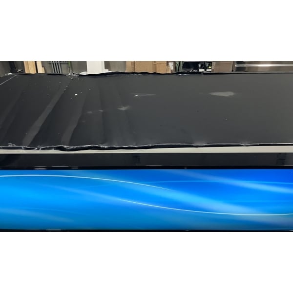 Scratch and Dent Avantco GDC-69-HC 78 1/4" Black Swing Glass Door Merchandiser Refrigerator with LED Lighting