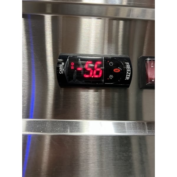 Scratch and Dent Avantco SS-3F-HC 81 5/16" Stainless Steel Solid Door Reach-In Freezer