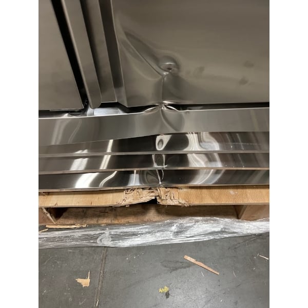 Scratch and Dent Avantco SS-3F-HC 81 5/16" Stainless Steel Solid Door Reach-In Freezer