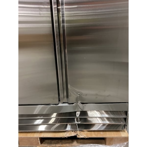 Scratch and Dent Avantco SS-3F-HC 81 5/16" Stainless Steel Solid Door Reach-In Freezer