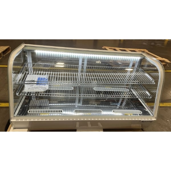 Scratch and Dent Avantco BCC-48-HC 48" White Refrigerated Countertop Bakery Display Case with LED Lighting