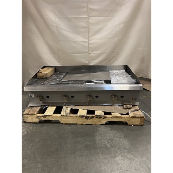 Scratch and Dent Cooking Performance Group GM-CPG-48-NL 48" Gas Countertop Griddle with Manual Controls - 120,000 BTU