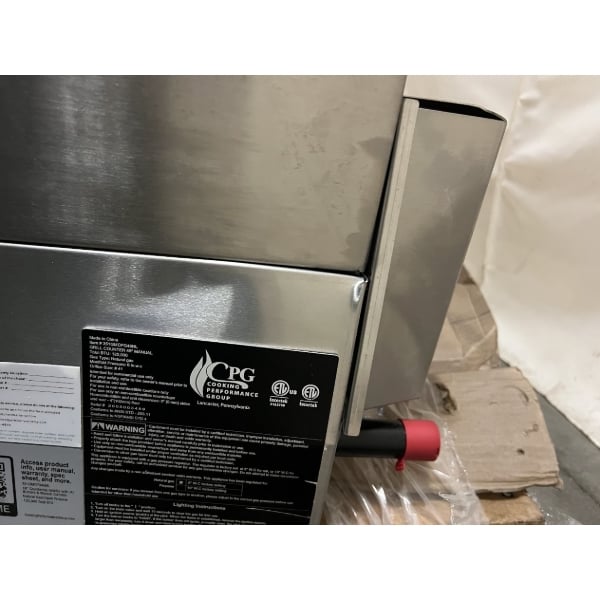 Scratch and Dent Cooking Performance Group GM-CPG-48-NL 48" Gas Countertop Griddle with Manual Controls - 120,000 BTU