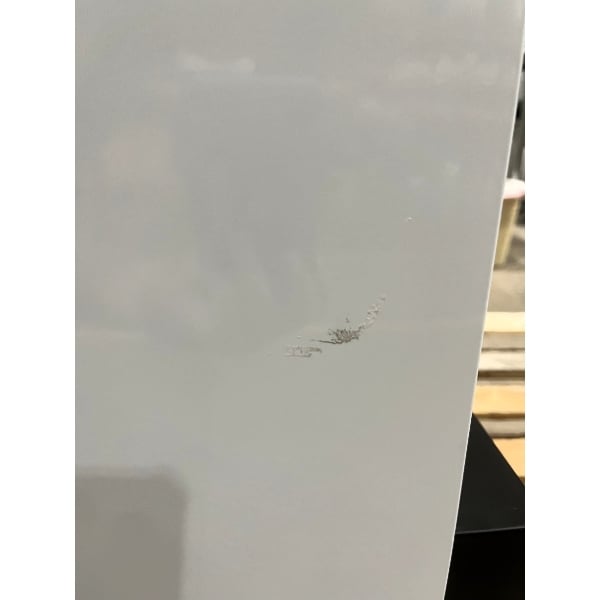 Scratch and Dent Avantco CRM-7-HC White Countertop Display Refrigerator with Swing Door - 4.1 Cu. Ft.