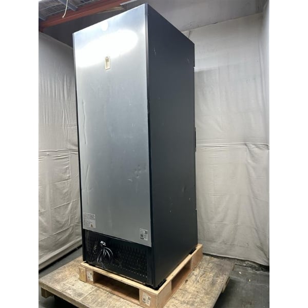 Scratch and Dent Avantco GDC-24F-HC 31" Black Swing Glass Door Merchandiser Freezer with LED Lighting