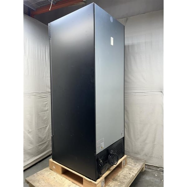 Scratch and Dent Avantco GDC-24F-HC 31" Black Swing Glass Door Merchandiser Freezer with LED Lighting