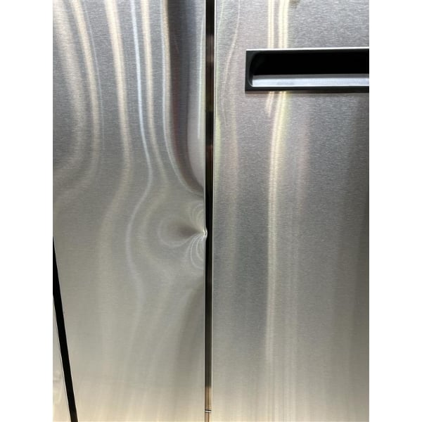 Scratch and Dent Avantco UBB-3-HC 69" Stainless Steel Counter Height Solid Door Back Bar Refrigerator with LED Lighting