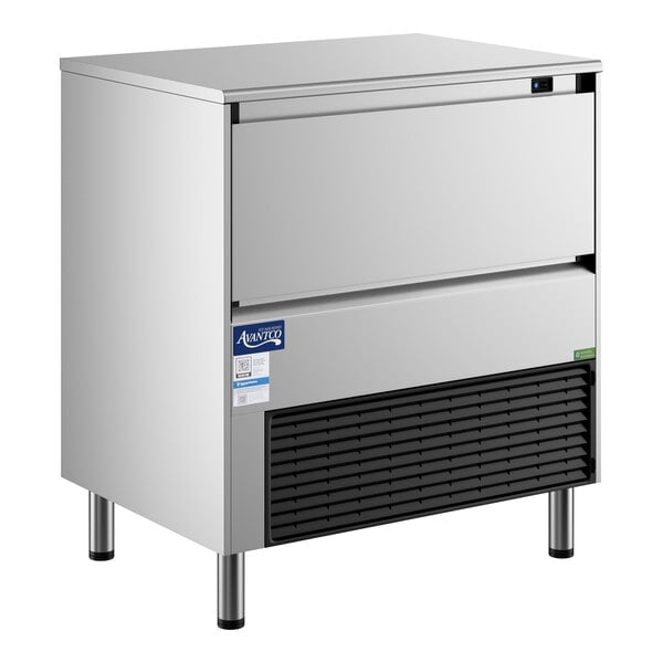 Scratch and Dent Avantco Ice Diamond EUC-F-340-A Air-Cooled Undercounter Full Cube Ice Machine with 99 lb. Storage Bin - 340 lb., 115V