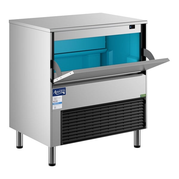 Scratch and Dent Avantco Ice Diamond EUC-F-340-A Air-Cooled Undercounter Full Cube Ice Machine with 99 lb. Storage Bin - 340 lb., 115V