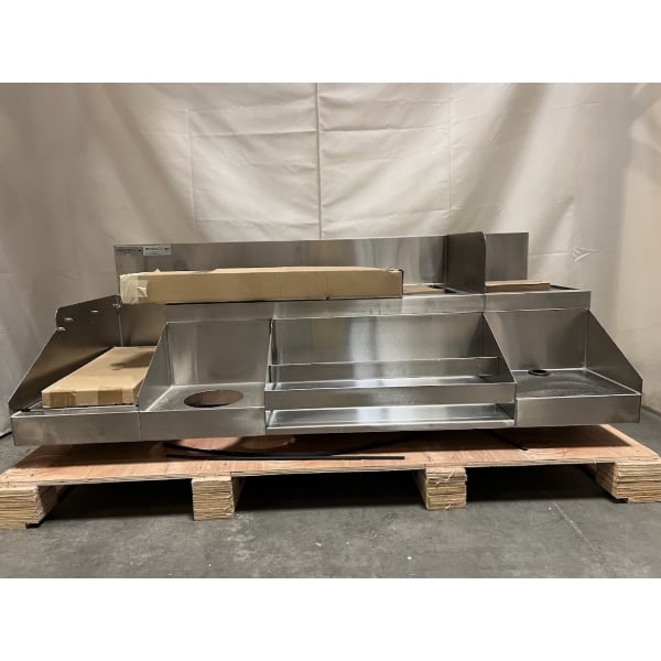 Scratch and Dent Regency Spec Line 60" Stainless Steel Combination Cocktail Station with Drainboard