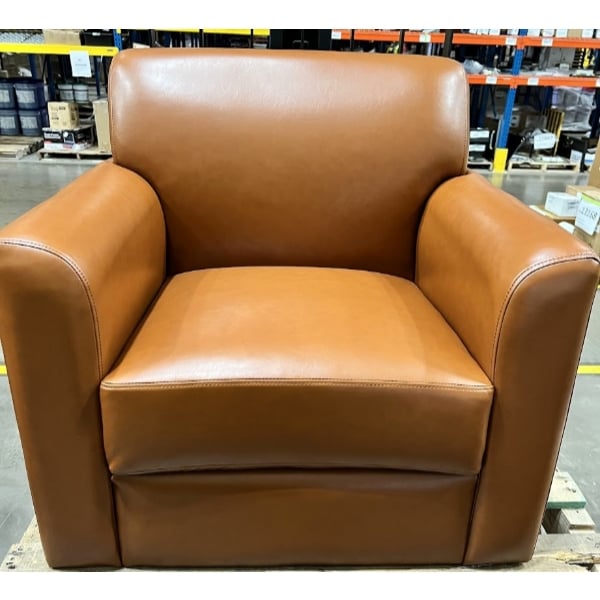 Scratch and Dent Flash Furniture BT-827-1-CG-GG Hercules Diplomat Cognac Leather Chair with Wooden Feet