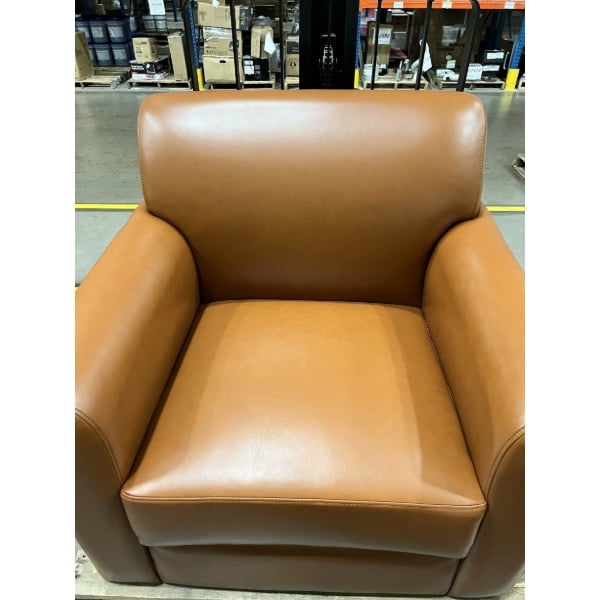 Scratch and Dent Flash Furniture BT-827-1-CG-GG Hercules Diplomat Cognac Leather Chair with Wooden Feet
