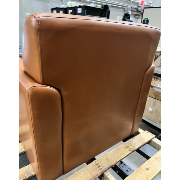 Scratch and Dent Flash Furniture BT-827-1-CG-GG Hercules Diplomat Cognac Leather Chair with Wooden Feet