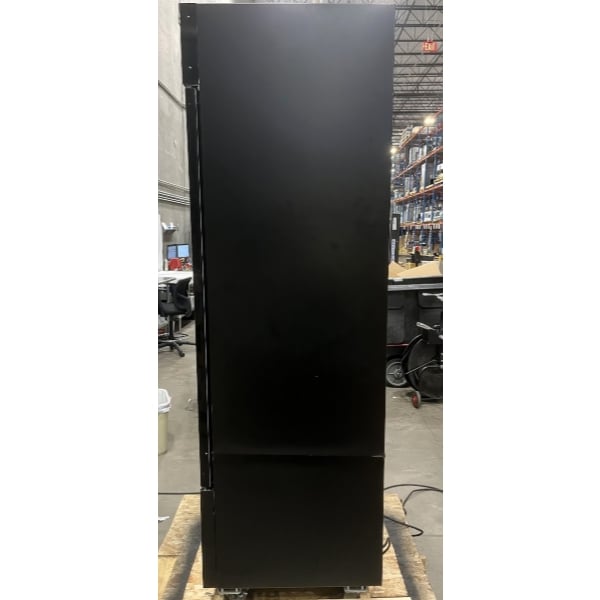 Scratch and Dent Avantco GDC-12F-HC 27" Black Swing Glass Door Merchandiser Freezer with LED Lighting