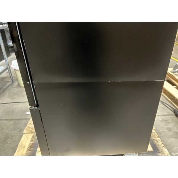 Scratch and Dent Avantco GDC-12F-HC 27" Black Swing Glass Door Merchandiser Freezer with LED Lighting