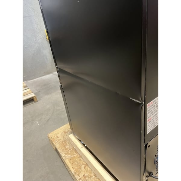 Scratch and Dent Avantco GDC-12F-HC 27" Black Swing Glass Door Merchandiser Freezer with LED Lighting