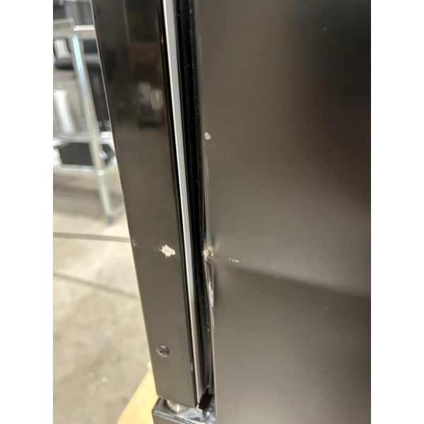 Scratch and Dent Avantco GDC-12F-HC 27" Black Swing Glass Door Merchandiser Freezer with LED Lighting