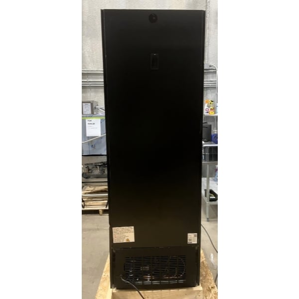 Scratch and Dent Avantco GDC-12F-HC 27" Black Swing Glass Door Merchandiser Freezer with LED Lighting