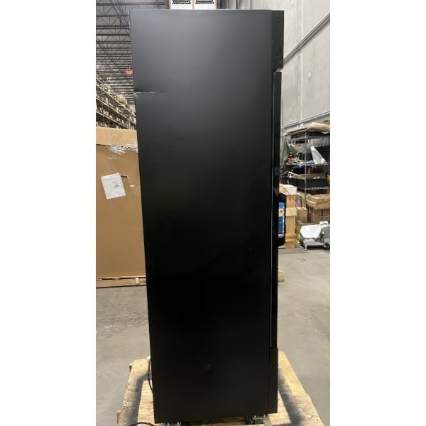 Scratch and Dent Avantco GDC-12F-HC 27" Black Swing Glass Door Merchandiser Freezer with LED Lighting