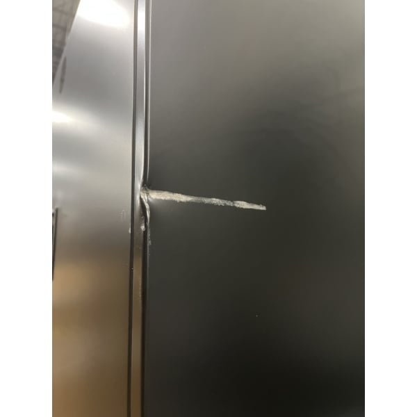 Scratch and Dent Avantco GDC-12F-HC 27" Black Swing Glass Door Merchandiser Freezer with LED Lighting