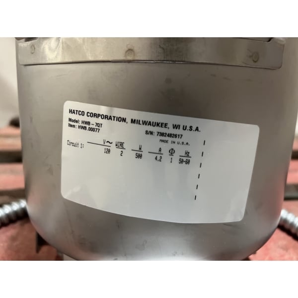 Scratch and Dent Hatco HWB-7QT 7 Qt. Single Drop-In Round Heated Soup Well - 120V