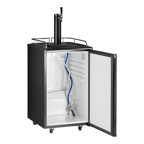 Scratch and Dent Galaxy Single Tap Kegerator Beer Dispenser - Black, (1) 1/2 Keg Capacity