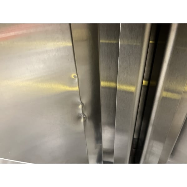 Scratch and Dent Avantco SS-3F-HC 81 5/16" Stainless Steel Solid Door Reach-In Freezer