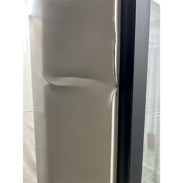 Scratch and Dent Beverage-Air MT53-1-SDW 54" Marketeer Series White Refrigerated Glass Door Merchandiser with LED Lighting