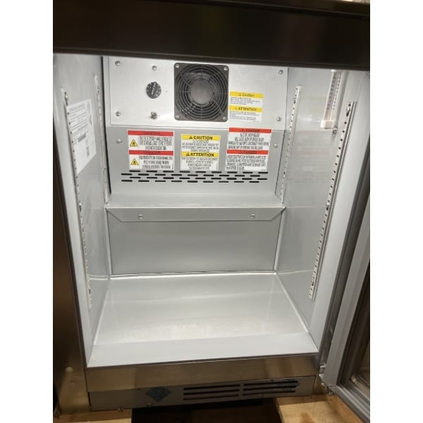 Scratch and Dent Beverage-Air UCR20HC-25 20" Shallow Depth Low Profile Undercounter Refrigerator with Glass Door and LED Lighting