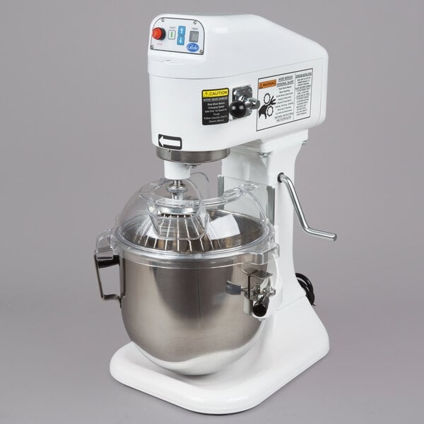 Scratch and Dent Globe SP08 8 Qt. Bowl Lift Countertop Mixer with Guard & Standard Accessories - 120V, 1/4 hp